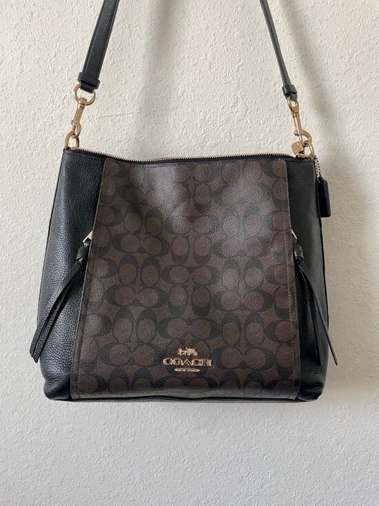 Coach | Bags | Coach Marlon Hobo In Signature Canvas | Poshmark Coach Marlon Hobo Bag Signature Canvas Crossbody + Shoulder Purse main image 1